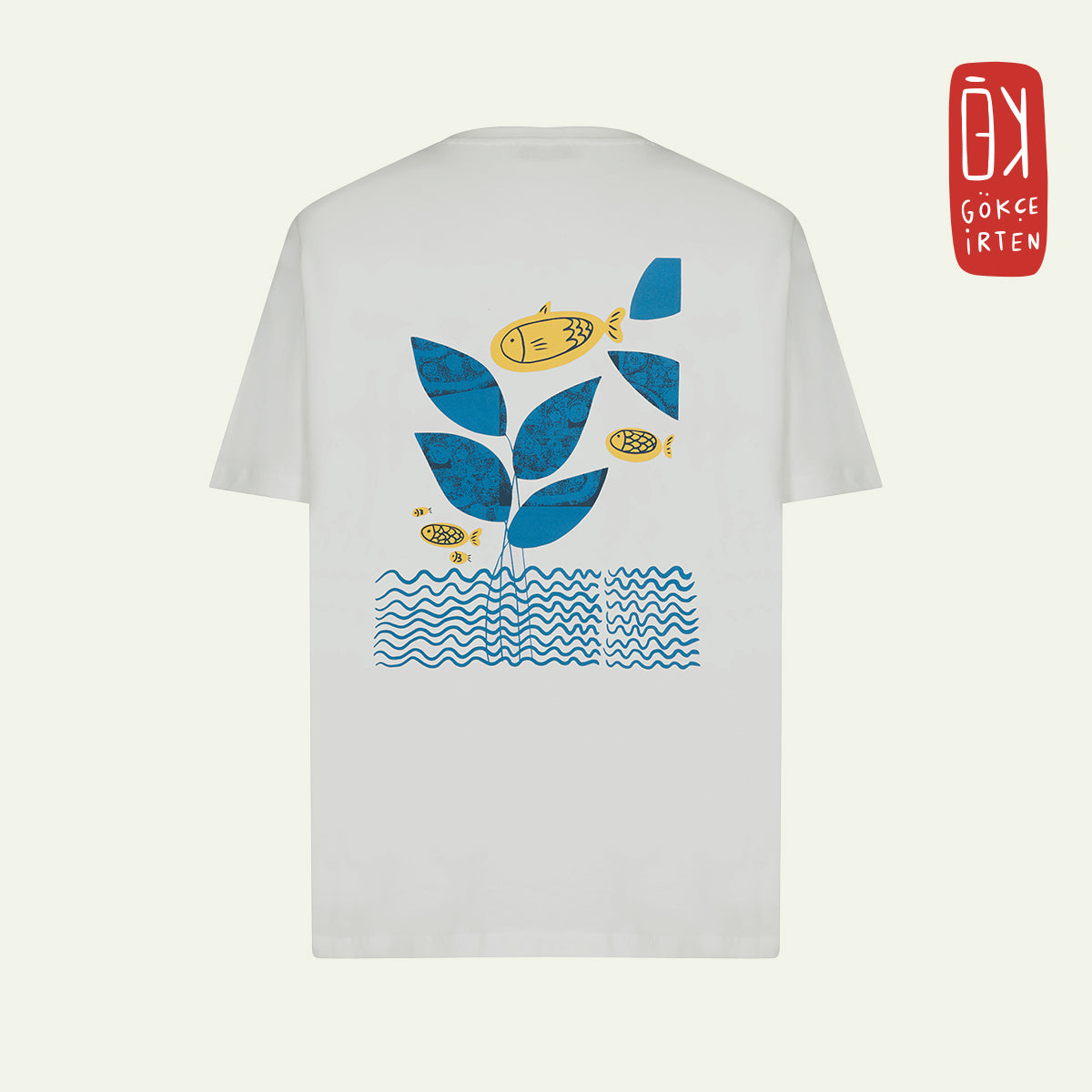Balıklarda Uçar Gri T-shirt