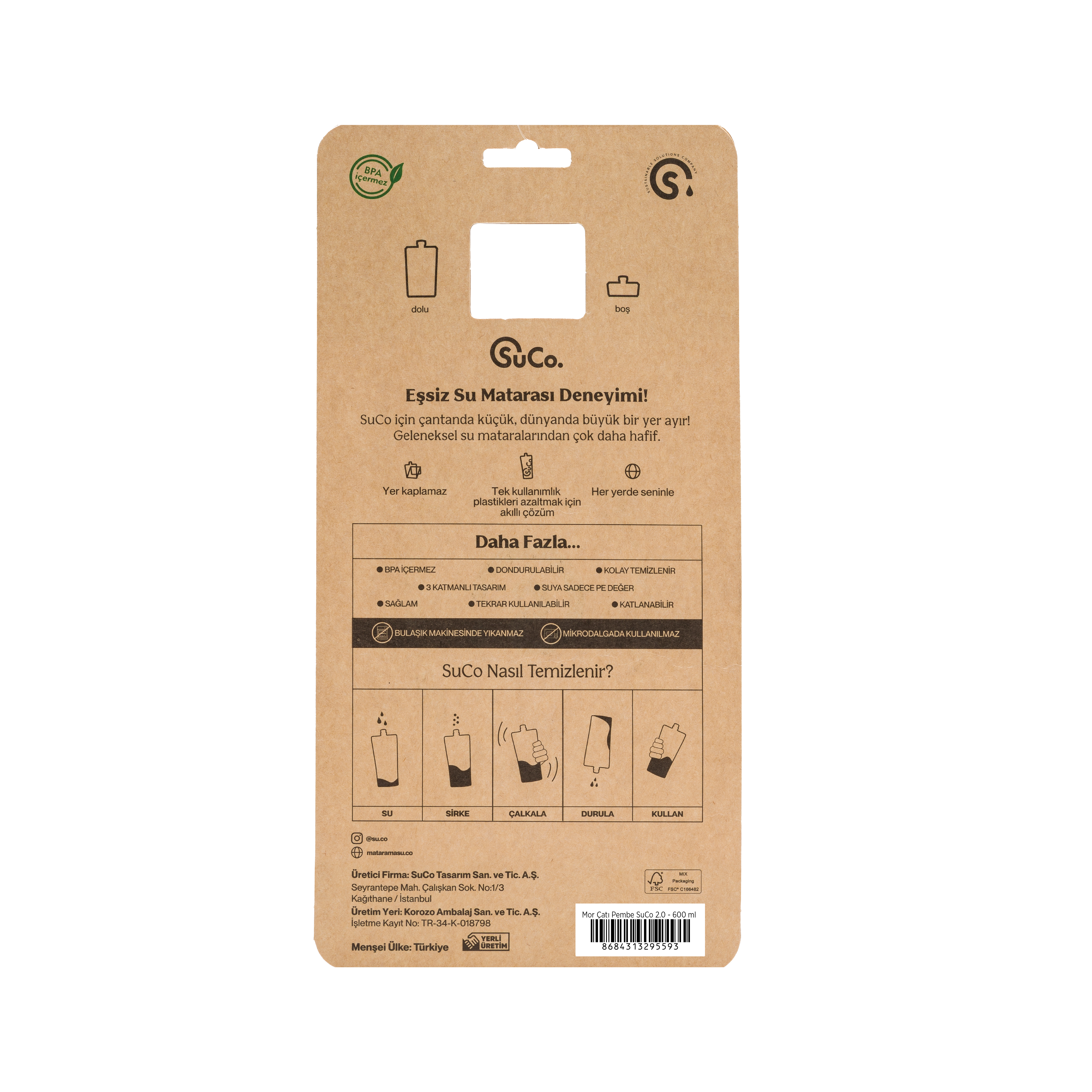 Mor Çatı Pembe SuCo 2.0 - 600 ml