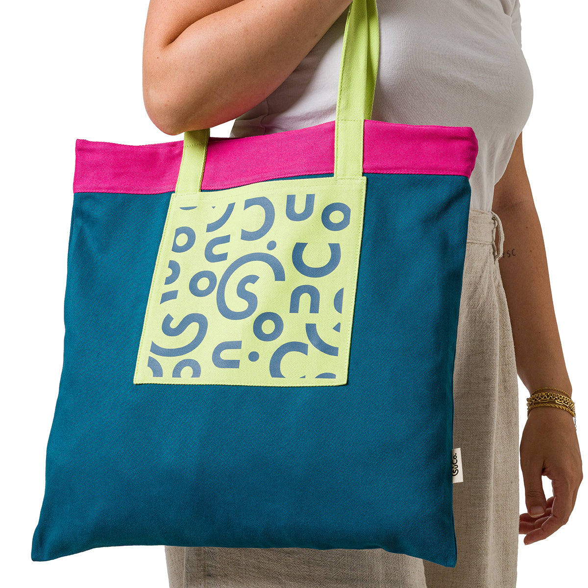 Spotlight Teal Tote Bag