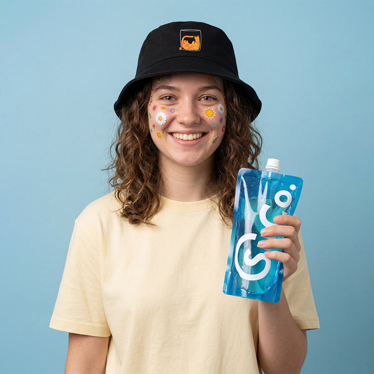 Bardağın Dolu Tarafı Siyah Bucket Hat