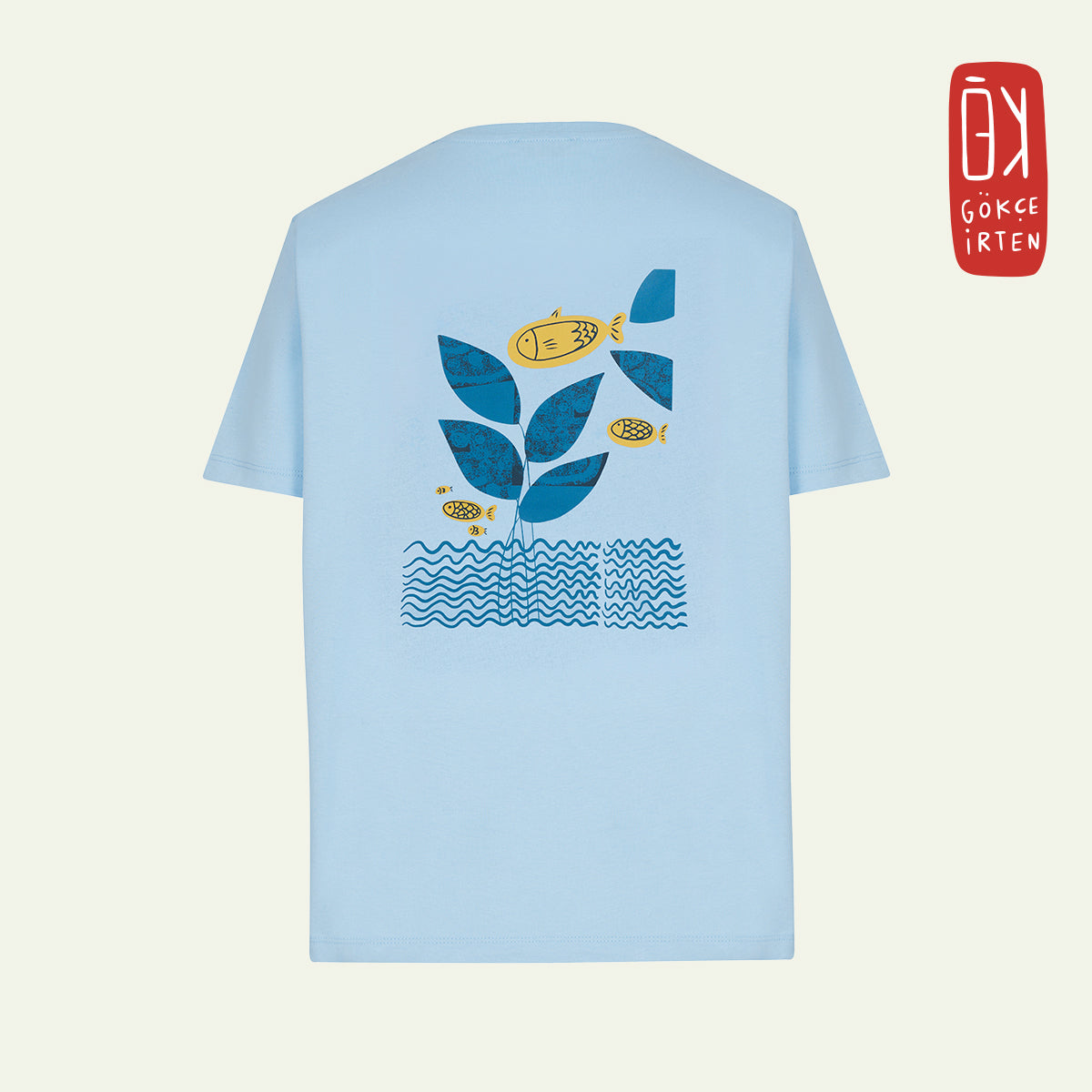 Balıklarda Uçar Mavi T-shirt