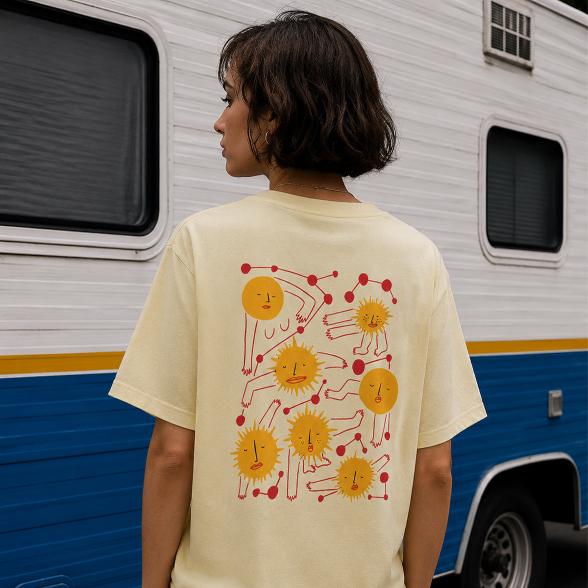 Keyfim Yerinde Sarı T-shirt